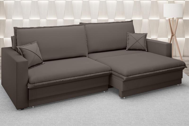 Imagem de Sofá Tango 1,80m sem caixa, Retrátil e Reclinável Velosuede Chocolate - NETSOFAS