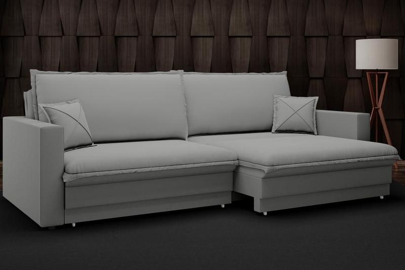 Imagem de Sofá Tango 1,80m sem caixa, Retrátil e Reclinável Velosuede Grafite - NETSOFAS