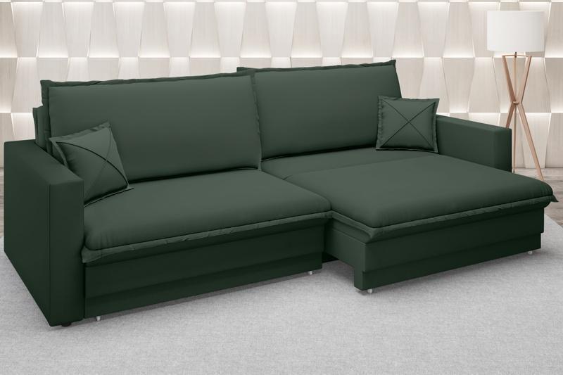 Imagem de Sofá Tango 2,00m sem caixa, Retrátil e Reclinável Velosuede Verde - NETSOFAS