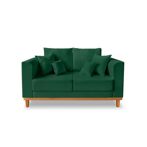 Imagem de Sofá Viena Beny 2 Lugares Suede Verde