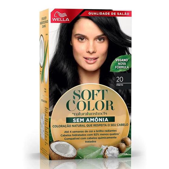 Imagem de Soft color wella tintura preto 20 