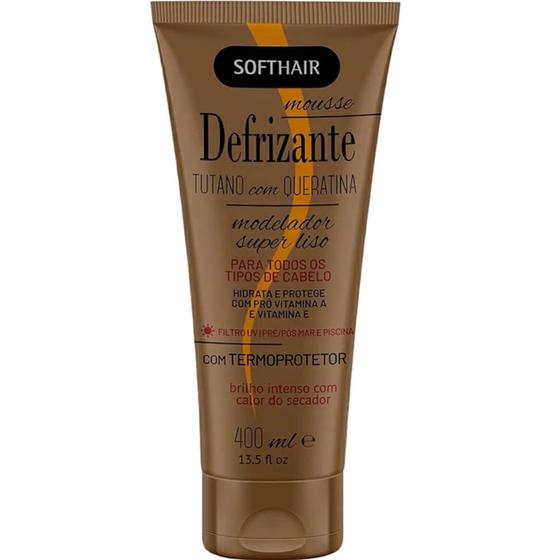 Imagem de Soft Hair - Defrizante Tutano com Queratina Mousse Nutrição 400ml