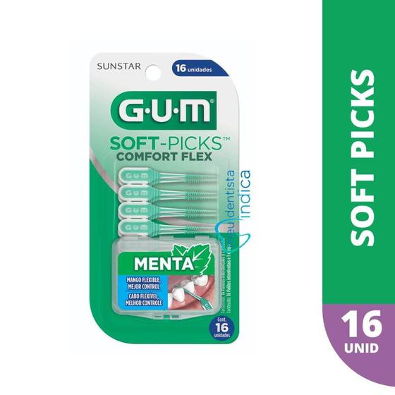 Imagem de Soft-Picks Comfort Flex Mint GUM  Palito Interdental  16 unidades