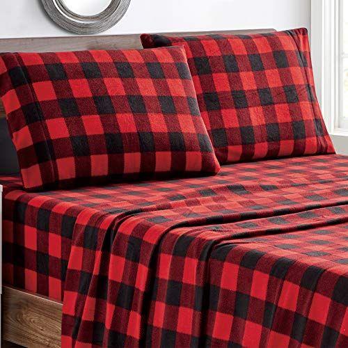 Imagem de softan Polar Fleece Bed Sheets Set, lençol de flanela quente e fronha Set com bolso profundo, Super Soft Velvet Plush Sheets Coleção aconchegante para todas as estações