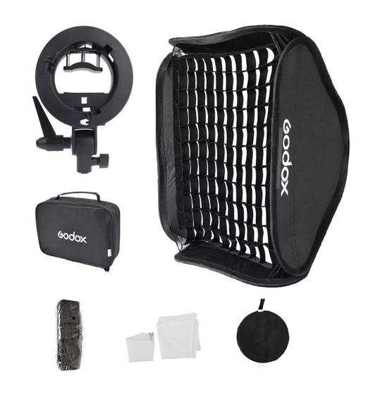 Imagem de Softbox 60x60 Cm P/ Flash Speedlite Universal Com Grid