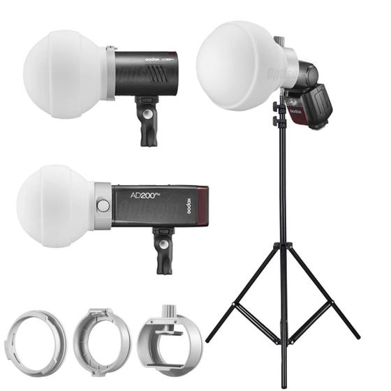 Imagem de Softbox Difusor Mini Dome Para Flash Cabeça Redonda E Retangular Godox Ml-cd15 Com Tripé 2m