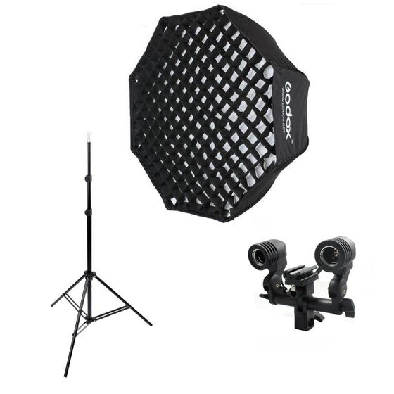 Imagem de Softbox Godox 120Cm Com Grid - Kit Luz Contínua Flash