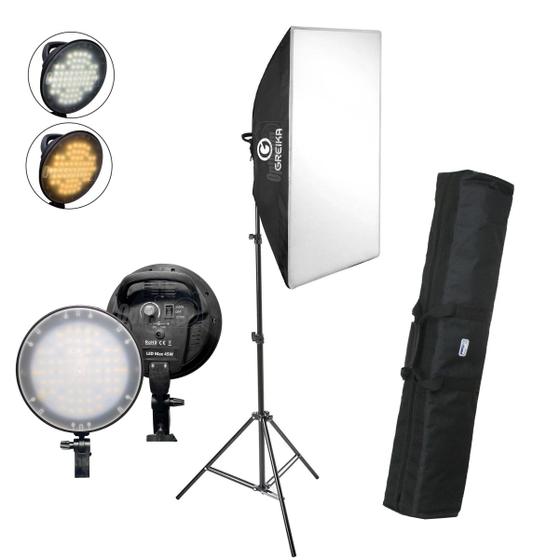 Imagem de Softbox Greika Led Max 45w Para Foto E Vídeo 50x70cm Bicolor