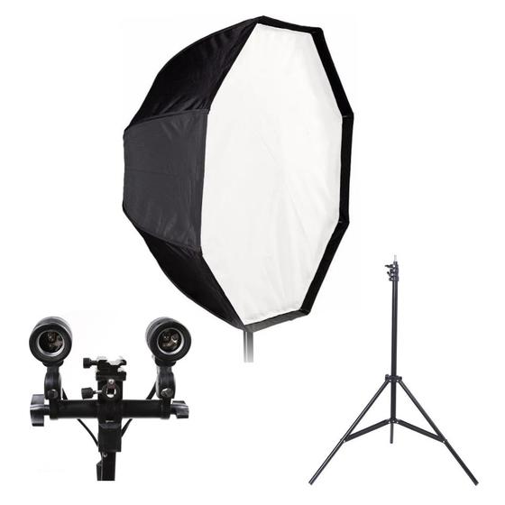 Imagem de Softbox Octabox 120 cm Greika Luz Contínua e Flash + Tripé