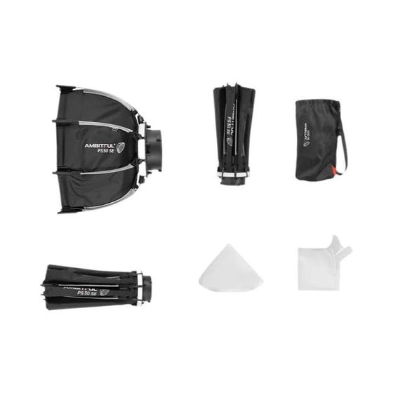 Imagem de Softbox Octagonal 30cm/55cm com Grade de Favo de Mel para Flash LED - Bowens Mount