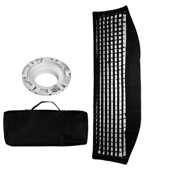 Imagem de Softbox Strip Light Greika 35x140cm Bowens Com Grid