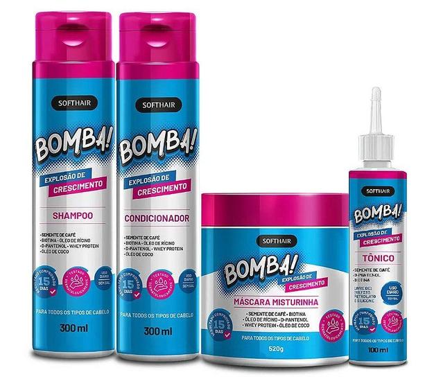 Imagem de SoftHair Linha Bomba Explosão De Crescimento Com Tônico 100 mL