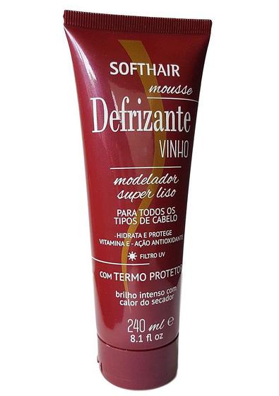 Imagem de SoftHair Mousse Modelador Defrizante Vinho Termo Protetor 240Ml