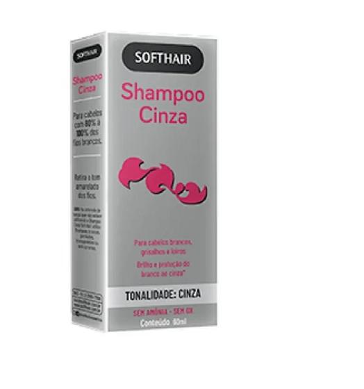 Imagem de Softhair Shampoo Cinza Tonalizante Cinza New 60Ml