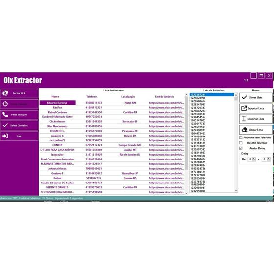 Imagem de Software Extrator de Dados da Olx, Extraia dados em Segundos - Varias Licenças