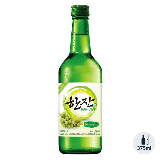Imagem de Soju Importado Aroma Uva Hanjan Grape Garrafa Vidro 375mL