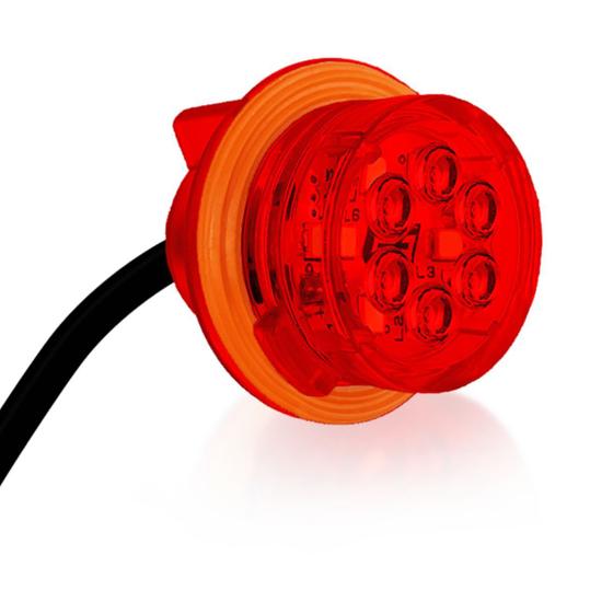 Imagem de SOKLED Soquete com LED vermelho 12V Policarbonato Medidas 35mmxP40mm