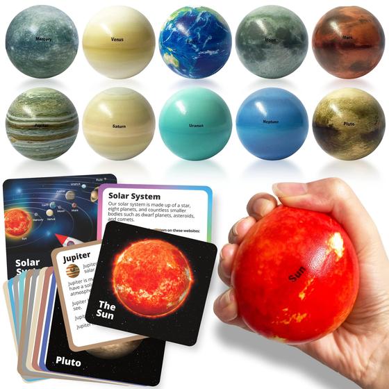 Imagem de Solar System Toys EH.DT Planets para crianças de 3 a 5 anos com cartões de memória