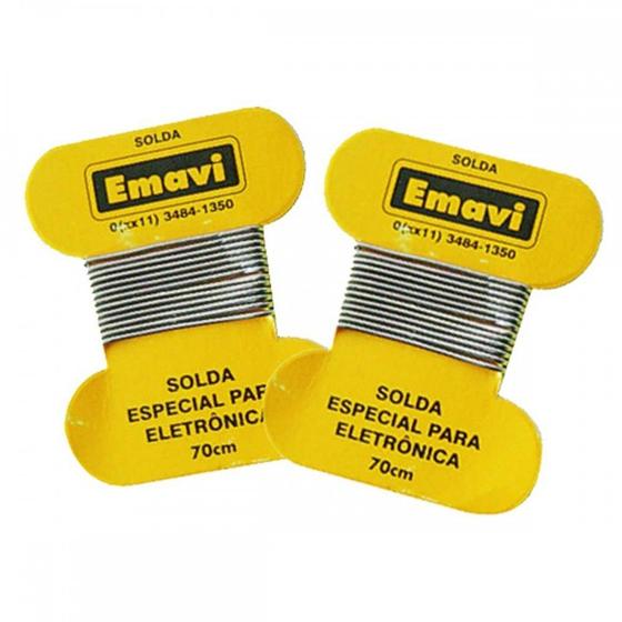Imagem de Solda Emavi Cartela Com 2 Pecas (70Cm Por Peca) - Kit C/30 Cartelas