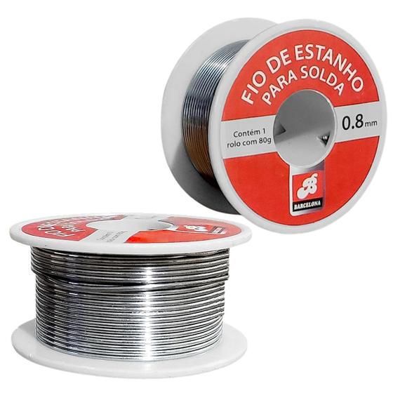 Solda Estanho 0.8mm Carretel C/ 80g Barcelona - BarcelonaUD Imagem de Solda Estanho 0.8mm Carretel C/ 80g Barcelona