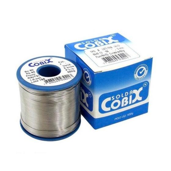 Imagem de Solda Estanho 500g Cobix Metais Soldas 60x40 1,00mm