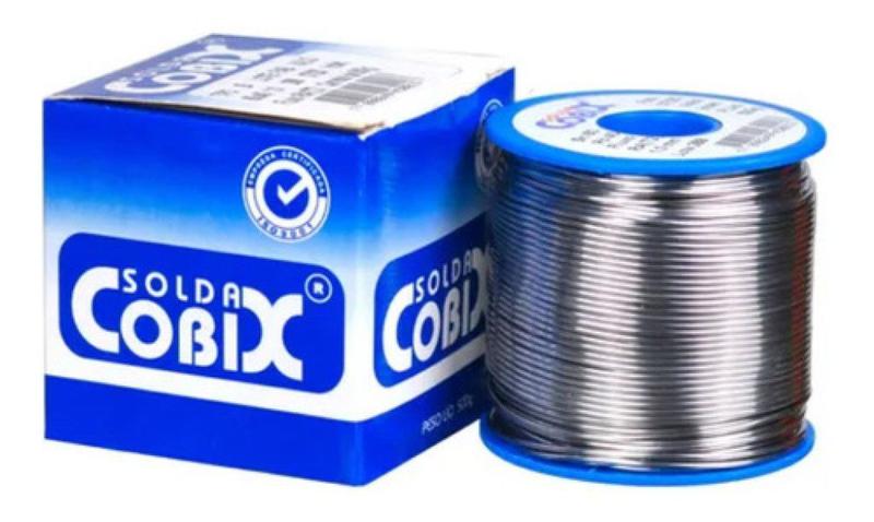 Imagem de Solda Estanho Cobix Azul M10 Fluxo Ra 1.0mm Rolo De 500g