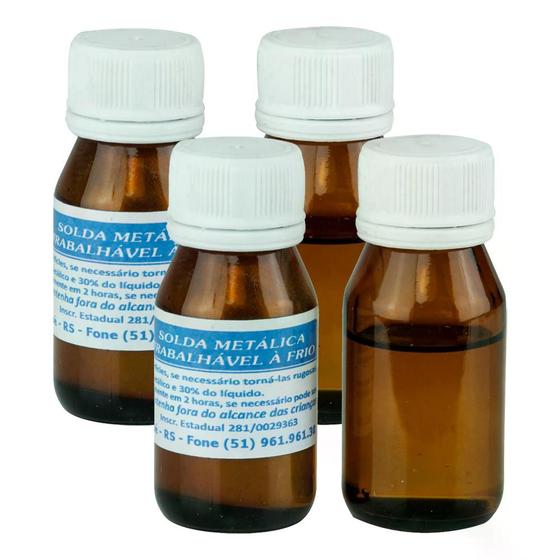 Imagem de Solda Fria Glanz para Evaporadora de Alumínio A+B (Pó+Líquido) - Kit Com 2 Conjuntos