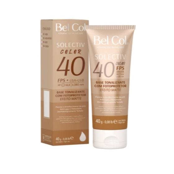 Solectiv Color Base Tonalizante FPS 40 Areia Intenso 40g - Bel Col Imagem de Solectiv Color Base Tonalizante FPS 40 Areia Intenso 40g