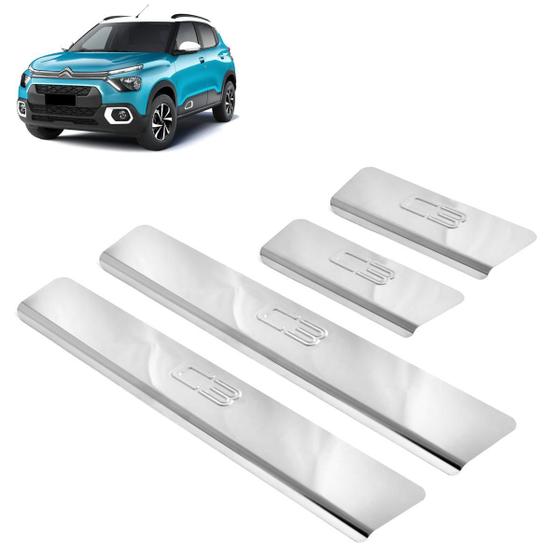 Soleira Aço Inox 4 Portas Brasikar Citroen C3 2022 Imagem de Soleira Aço Inox 4 Portas Brasikar Citroen C3 2022