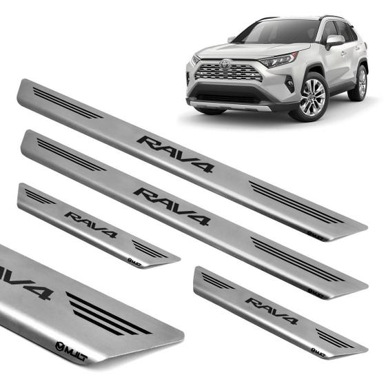 Imagem de Soleira Aço Inox Escovado Porta Original Mult Rav4 2013-2019