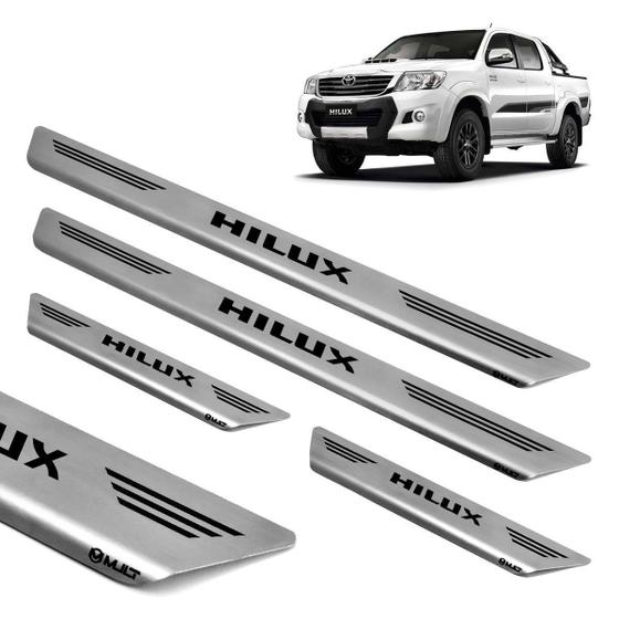 Imagem de Soleira Aço Inox Porta Original Mult Hilux Dupla 2015