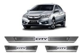 Imagem de Soleira baixo relevo em aço inox Honda City 2015-