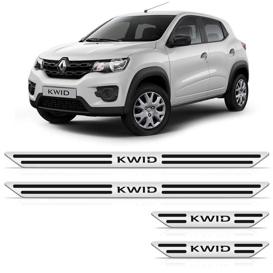 Imagem de Soleira Cromada Em Baixo Relevo Renault Kwid 2018 Até 2023