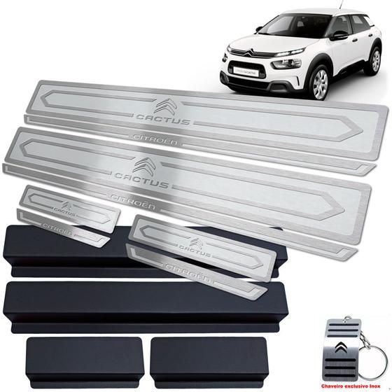 Imagem de Soleira De Porta Citroen C4 Cactus Inox Prata Alto Relevo