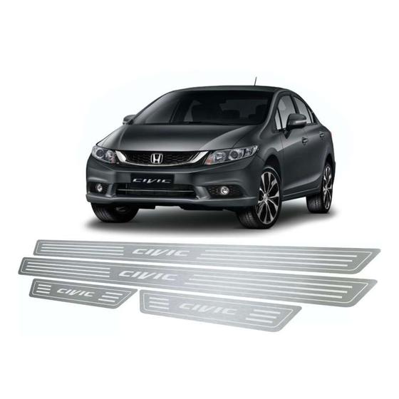Soleira de porta honda civic 2012 até 2016 aço inox Menor preço em Soleira de porta honda civic 2012 até 2016 aço inox