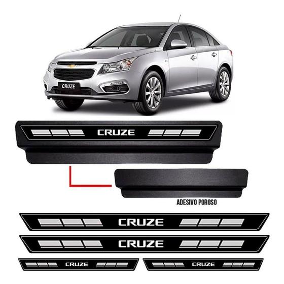 Soleira De Porta Protetora Cruze 2012 Á 2018 - Kit Preto 8pç Menor preço em Soleira De Porta Protetora Cruze 2012 Á 2018 - Kit Preto 8pç