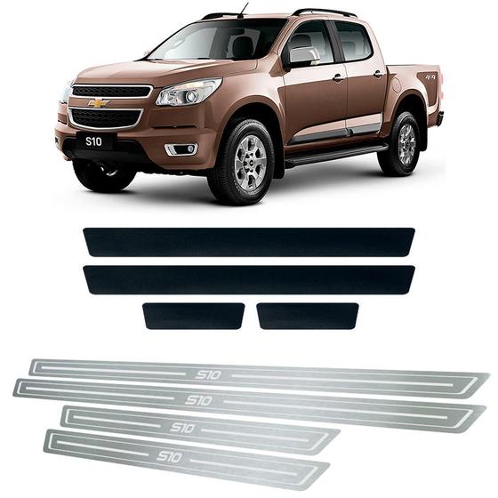Soleira de Porta Vinil Chevrolet S10 12 13 14 15 16 Aço Inox Menor preço em Soleira de Porta Vinil Chevrolet S10 12 13 14 15 16 Aço Inox