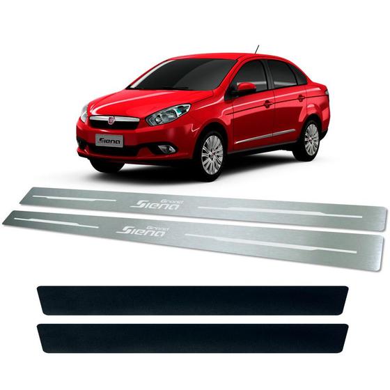 Imagem de Soleira de Porta Vinil Fiat Grand Siena 2011 a 2019 Aço Inox