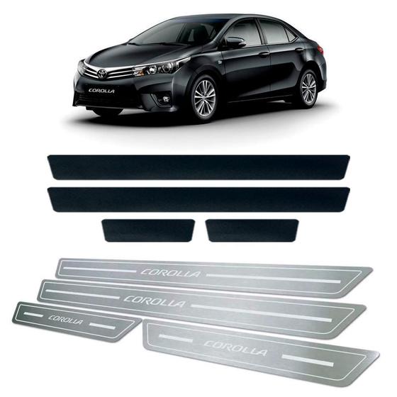 Imagem de Soleira de Porta Vinil Toyota Corolla 2015 a 2019 Aço Inox