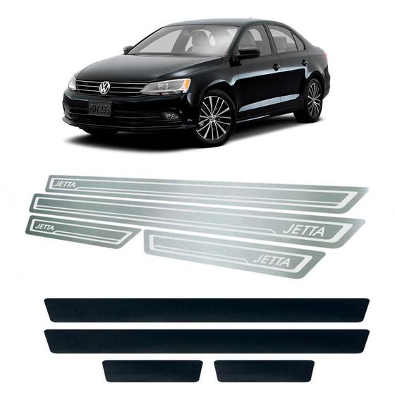 Soleira de Porta Vinil Volkswagen Jetta 2011 a 2019 Aço Inox Menor preço em Soleira de Porta Vinil Volkswagen Jetta 2011 a 2019 Aço Inox
