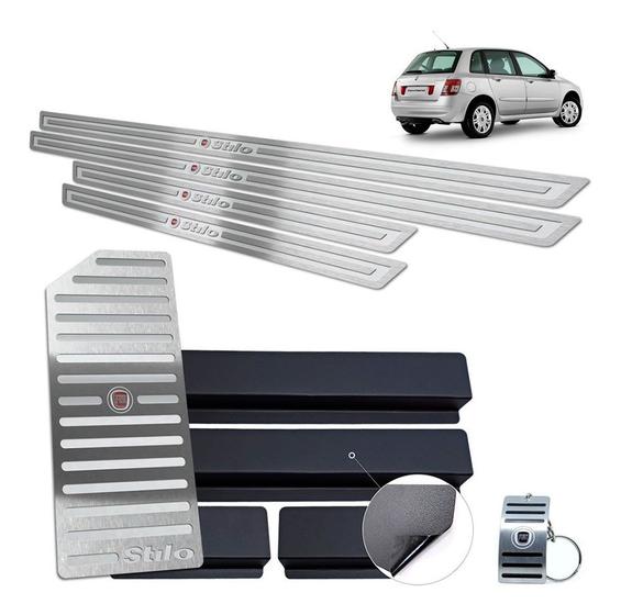 Imagem de Soleira + Descanso Fiat Stilo 2003 A 2011 Prata Alto Relevo