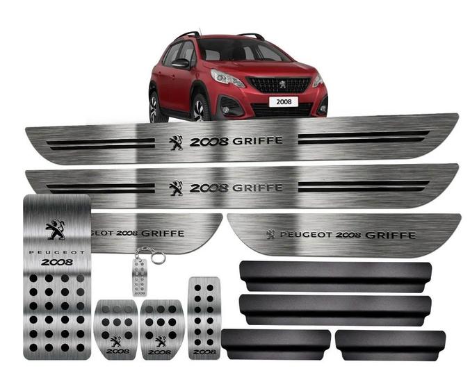 Imagem de Soleira Pedaleira E Descanso Inox Peugeot 2008 Griffe Manual