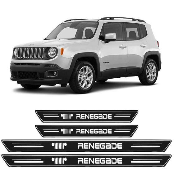 Imagem de Soleira Platinum Jeep Renegade 2015 A 2020 4 Peças Preto