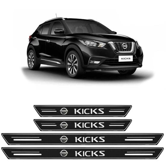 Imagem de Soleira Platinum Nissan Kicks Todos 4 Peças Preto Sp170