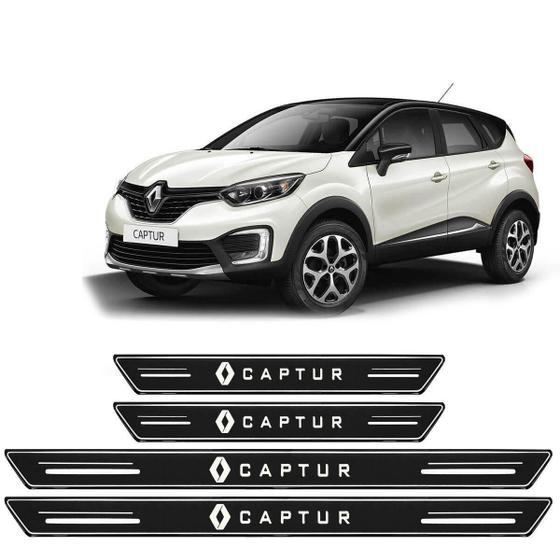 Imagem de Soleira Platinum Renault Captur 2017 A 2020 4 Peças Preto