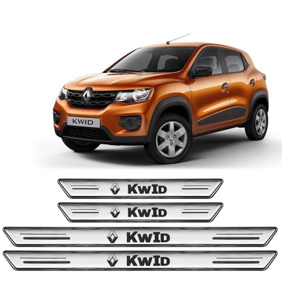 Imagem de Soleira Platinum Renault Kwid 2017 A 2020 4 Peças Prata