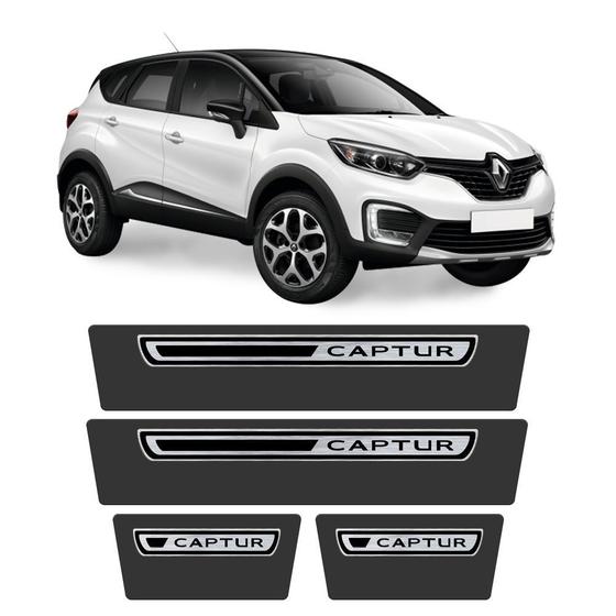 Soleira Renault Captur 2017 a 2019 Protetor de Portas Aço Escovado Premium Grafia Personalizada Menor preço em Soleira Renault Captur 2017 a 2019 Protetor de Portas Aço Escovado Premium Grafia Personalizada