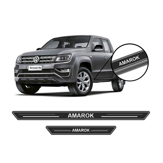 Imagem de Soleira Resinada Volkswagen Amarok Proteção Carro 4 Portas 4 Peças