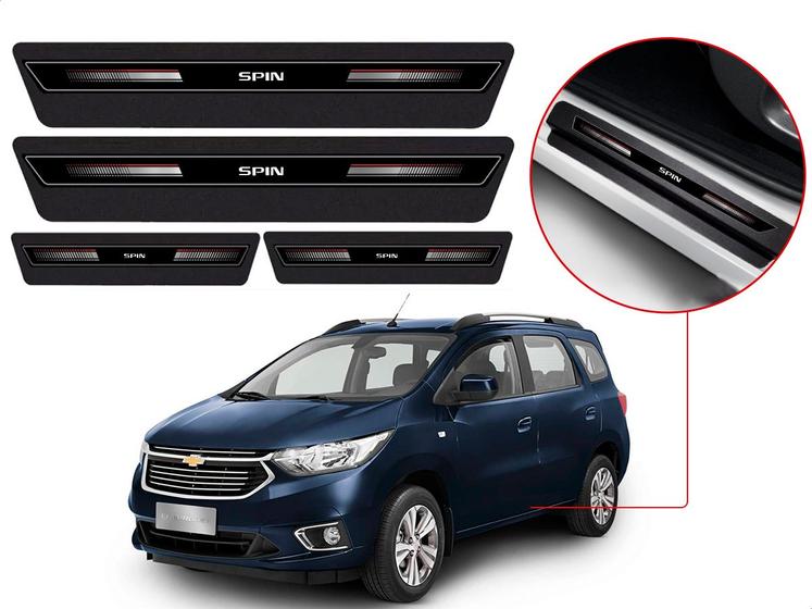 Imagem de Soleira Sofisticar Resinada Com Blackout Chevrolet Spin 2012 13 14 15 16 17 18 19 20 21 8 Peças