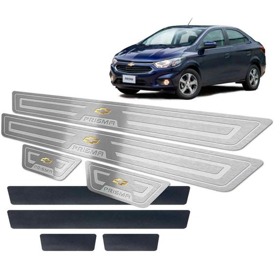Soleira + Vinil Chevrolet Prisma 2013/2019 Prata Menor preço em Soleira + Vinil Chevrolet Prisma 2013/2019 Prata